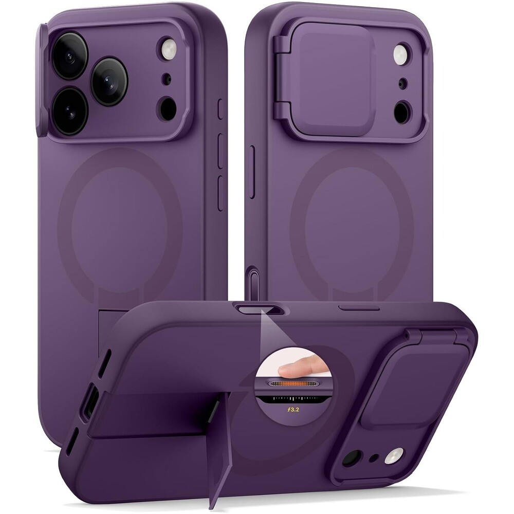 SURITCH iPhone 17 Pro Max Protective Case 6.9" Camera Control Cover Dark Purple